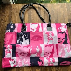 Victoria's Secret Black/Pink Large Tote